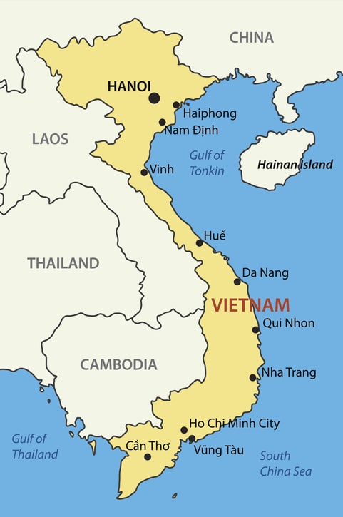 Socialist Republic of Vietnam - vector map