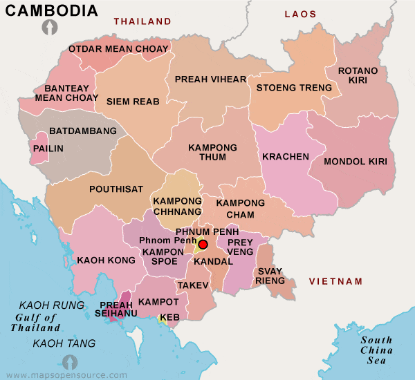 Map Of Cambodia