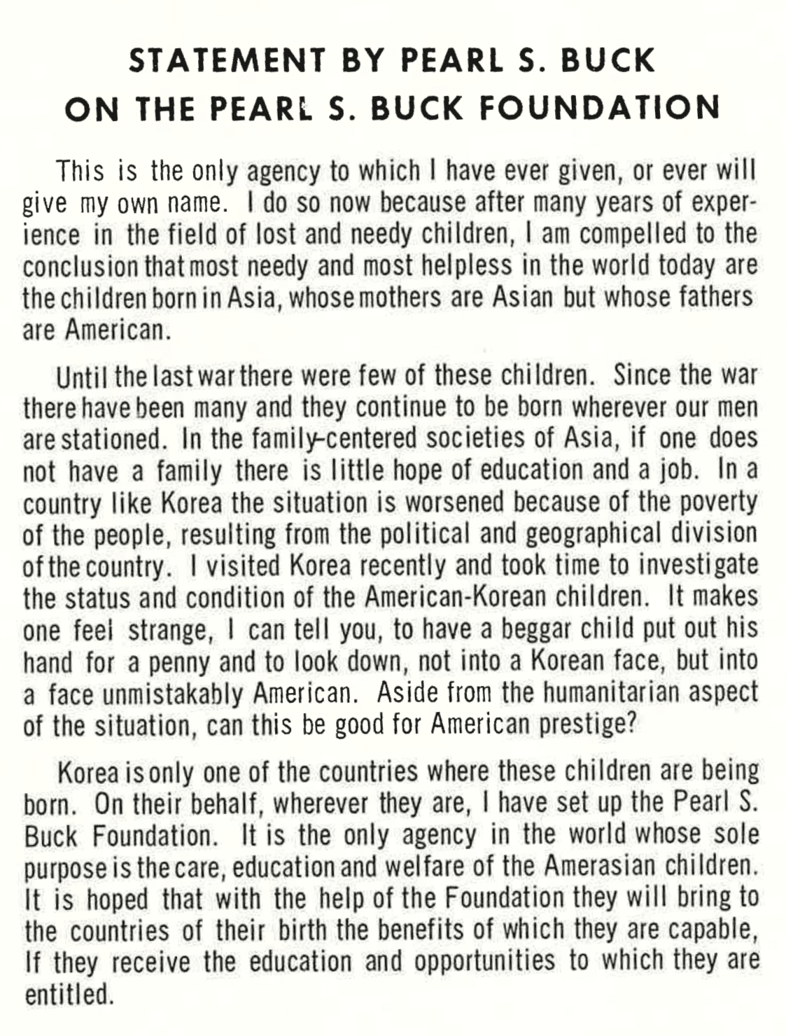 PSBF Founding Statement