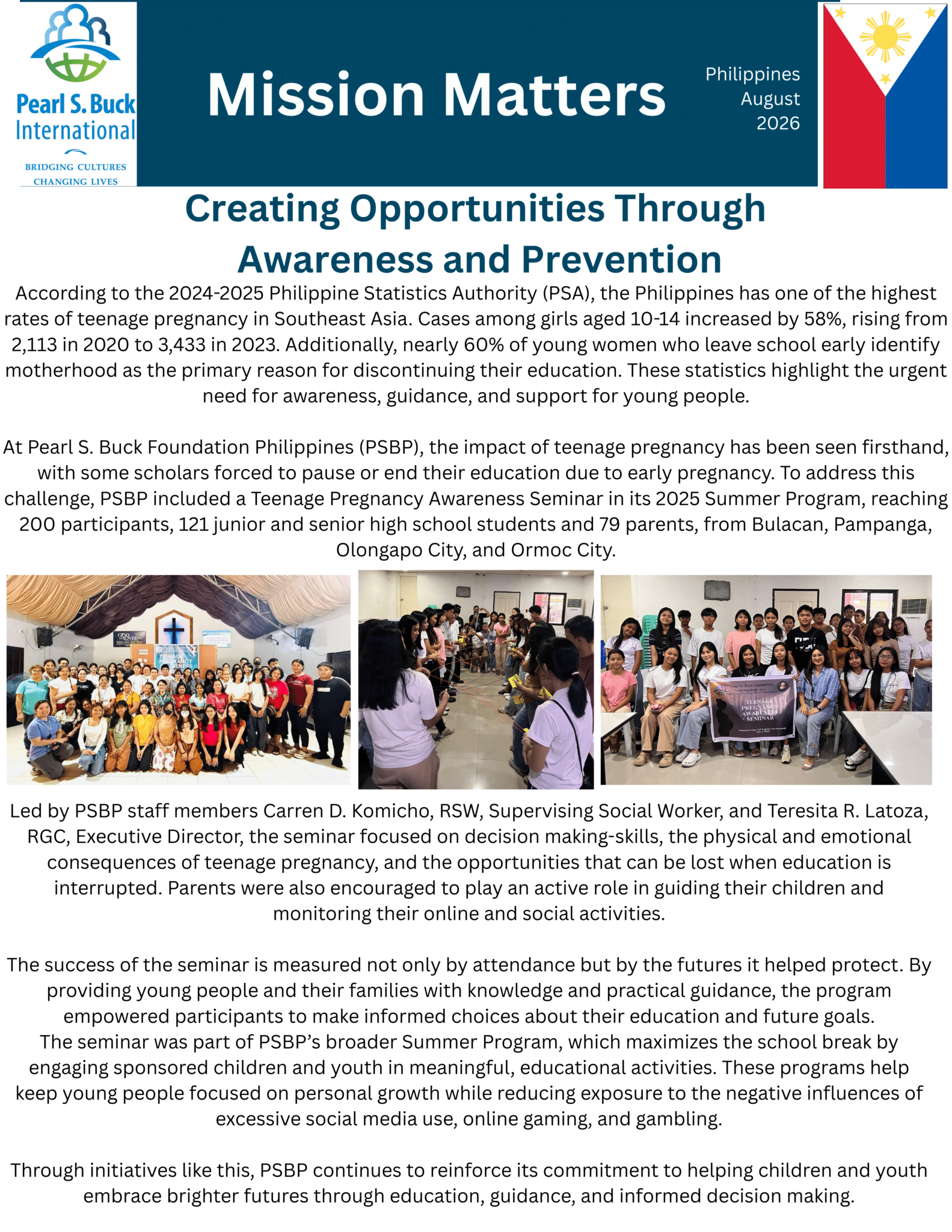 Mission Matters August 2026 Philippines