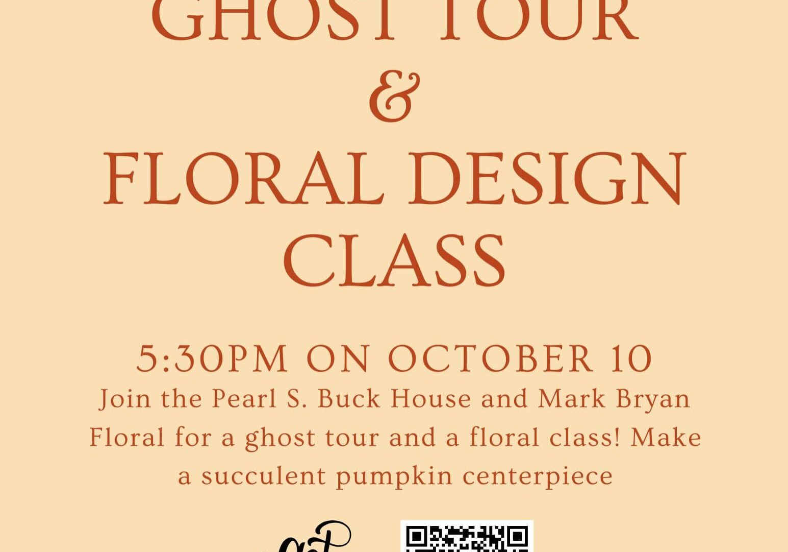 Ghost Tour & Floral Design Class